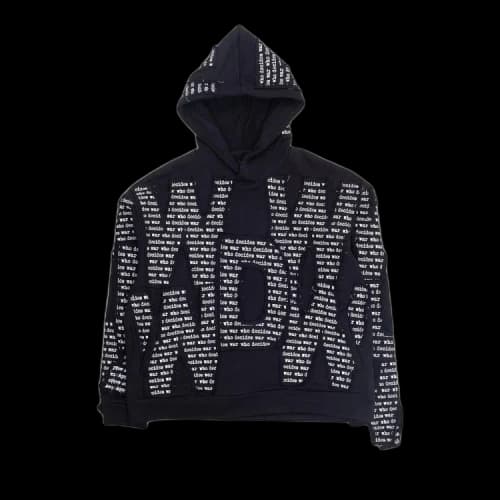 Who Decides War Overlay Hoodie 'Coal'