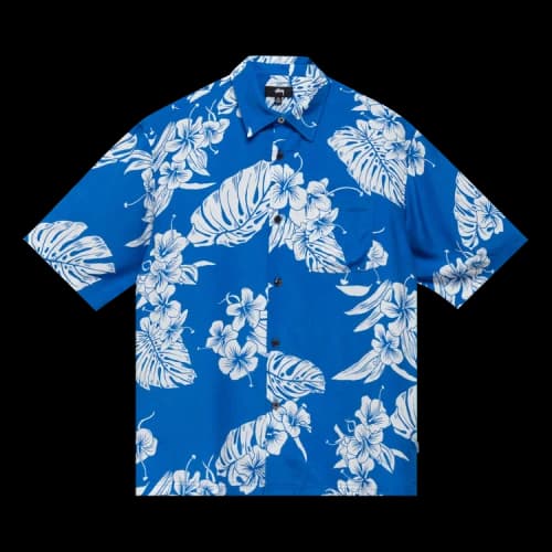 Stussy Hawaiian Short-Sleeve Shirt 'Blue'