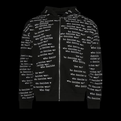 Who Decides War Scripture Zipper Pullover 'Coal'