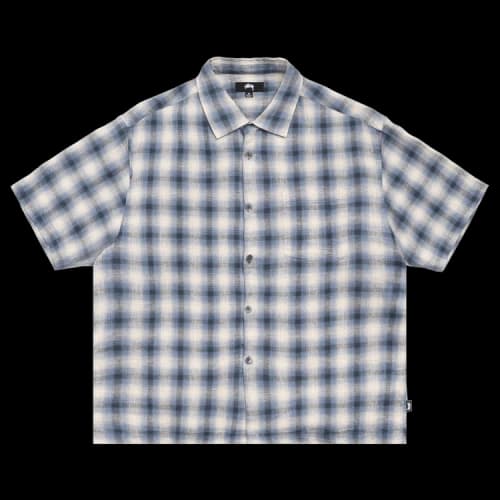 Stussy Liam S/S Plaid Shirt Blue
