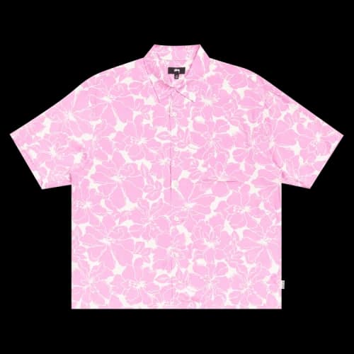 Stussy Floral Hawaiian Shirt Pink