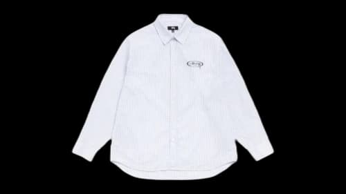 Stussy Standard Logo Shirt Blue Stripe