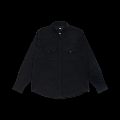 Stussy Cotton Silk Western Shirt 'Black'