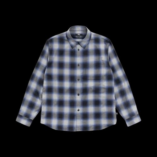Stussy Beach Ombre Plaid Shirt 'Black'