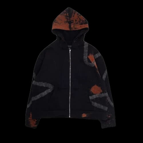 Who Decides War Windowed Zip Up Hoodie 'Coal'