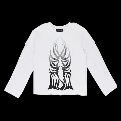 Who Decides War Winged Gradient Long-Sleeve T-Shirt 'White'