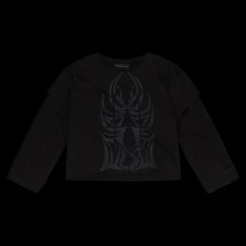 Who Decides War Winged Gradient Long-Sleeve T-Shirt 'Black'