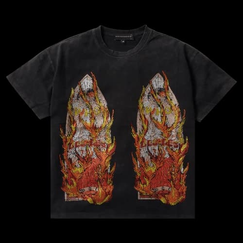 Who Decides War Rhinestone Flame Glass Jersey 'Ruby'