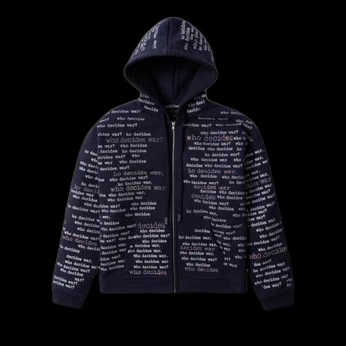 Who Decides War Scripture Zipper Hoodie 'Indigo'