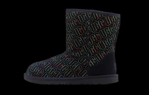 UGG Classic II Boot Kids 'Graphic Stitch - Black'
