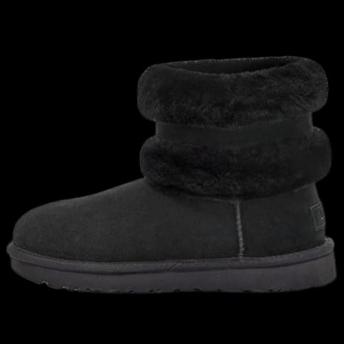 UGG Fluff Mini Belted Snow Boots Black (Women's)
