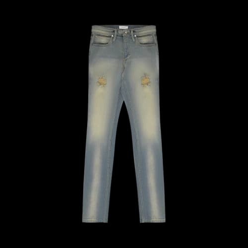 Rhude Denim Straight Fit Jeans 'Blue/Yellow'