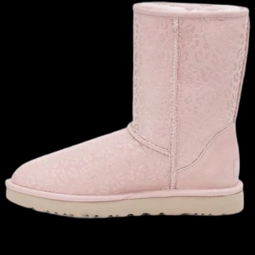 UGG Classic Short Snow Leopard Fleece Lined Pink (Women's)