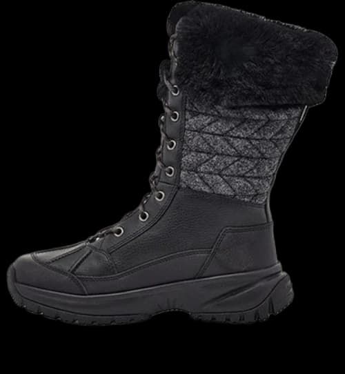 UGG Yose Tall Quilt Snow Boots Black (Women's)