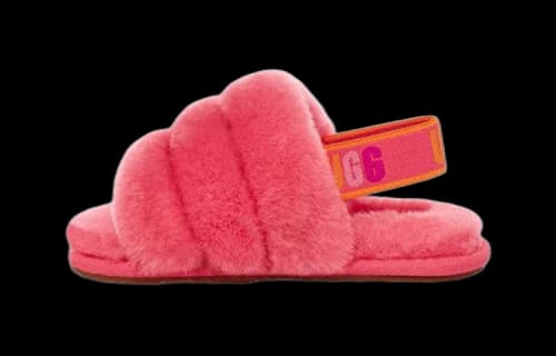UGG Fluff Yeah Slide Strawberry Sorbet Multi Color (Toddler)