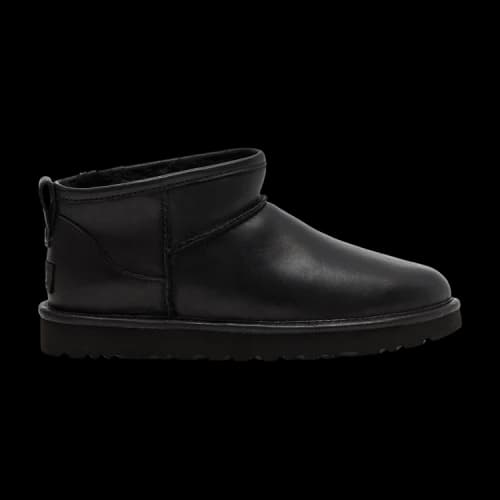 UGG Classic Ultra Mini Boot Leather Black Womens