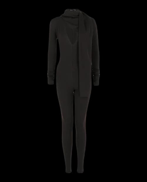 Ferragamo Draped Cutout Jumpsuit Medium Brown