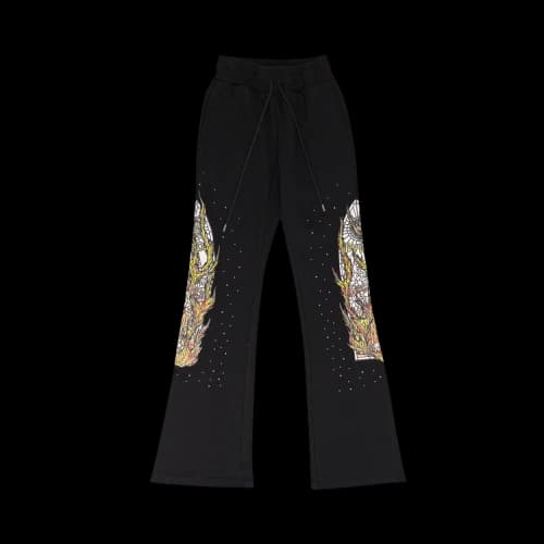 Who Decides War Flame Glass Sweatpants 'Black'