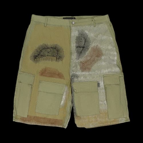 Who Decides War Camouflage Embroidery Cargo Shorts 'Green'