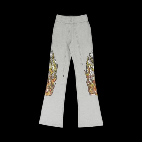 Who Decides War Flame Glass Sweatpants 'Grey'