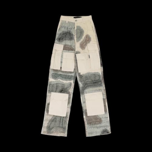 Who Decides War Camouflage Embroidery Pants 'Ivory'