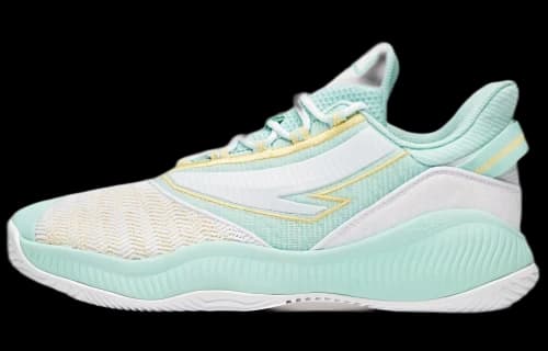 ANTA Leather Basketball Shoes 'White Green Yellow'