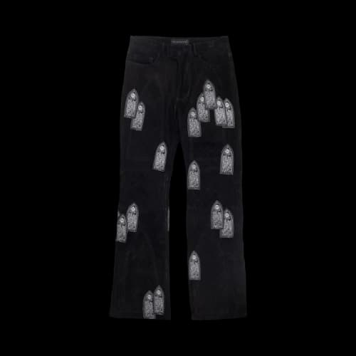 Who Decides War Suede Moto Trousers 'Coal'