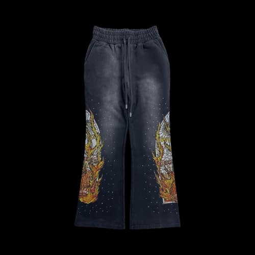 Who Decides War Flame Glass Hardware Sweatpant 'Coal'