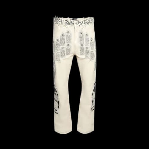 Who Decides War Patched Arch Embroidered Pant 'Cream'