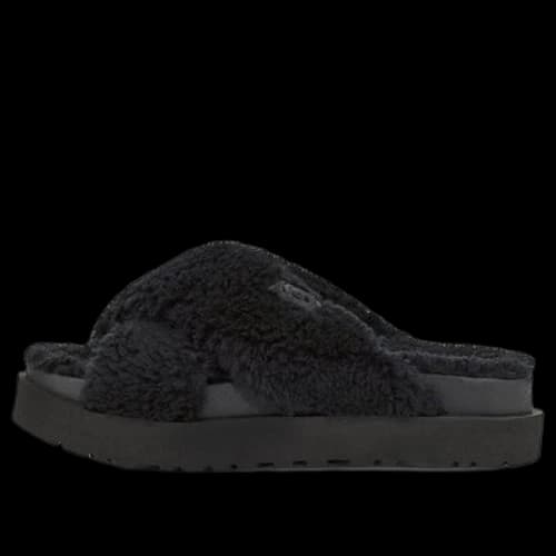 UGG Fuzz Sugar Cross Slide 'Black' (Women's)
