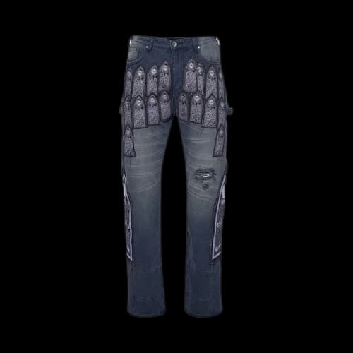 Who Decides War Patched Arch Embroidered Pant 'Violet'