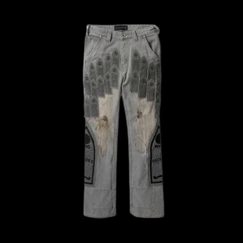 Who Decides War Patched Arch Embroidered Pant 'Vintage Grey'