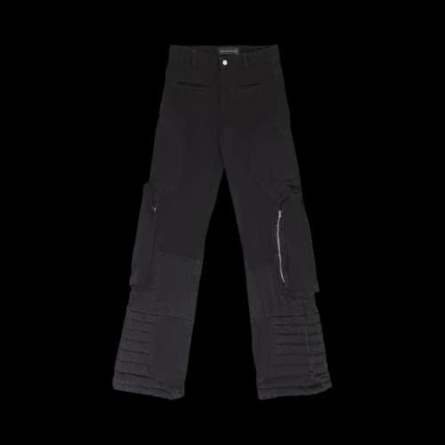 Who Decides War Raised Window Stacked Pants 'Black'