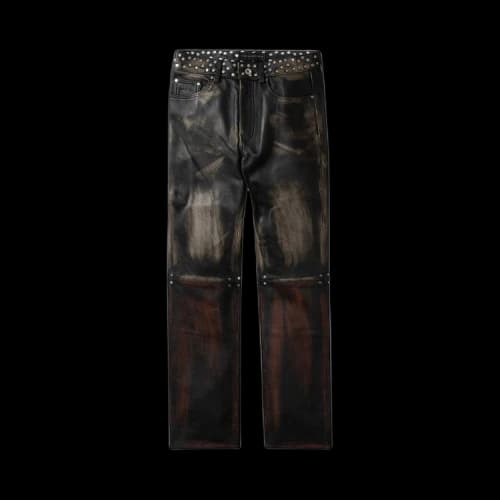 Who Decides War Ombre Studded Leather Pant 'Rust'