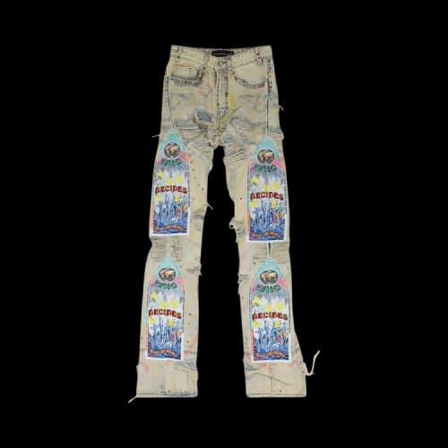 Who Decides War Studded Straight Fit Jeans 'Blue'