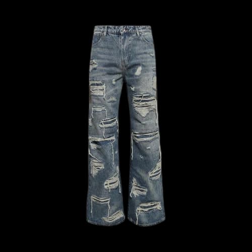 Who Decides War Side Patch Relaxation Denim Jeans 'Blue'