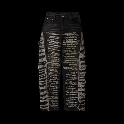 Who Decides War Ultra Flare Scripture Denim Pants 'Chestnut'