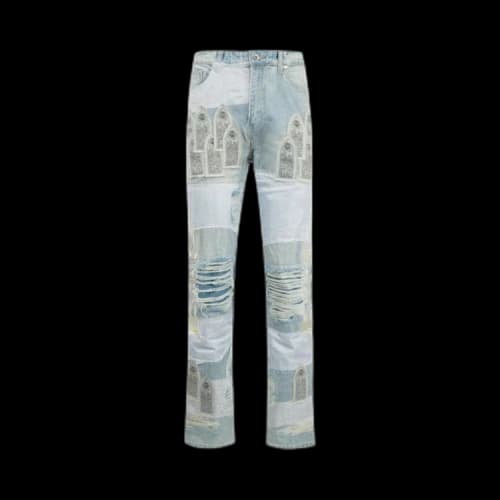 Who Decides War Winged Organza Denim Pants 'Sky'