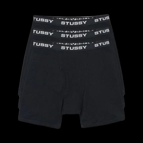 Stussy Boxer Briefs (3 Pack) Black