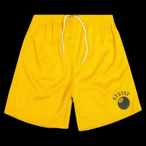 Stussy 8-Ball Mesh Shorts Gold