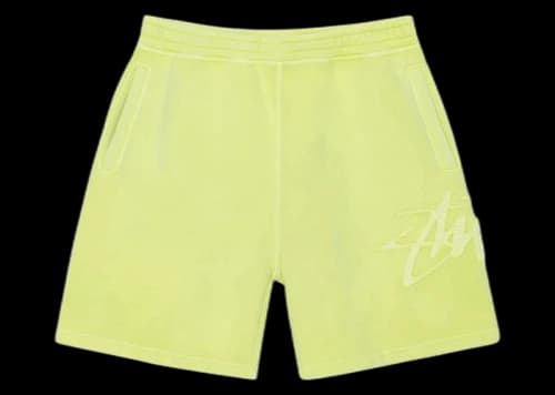 Stussy Tonal Applique Fleece Short Lime