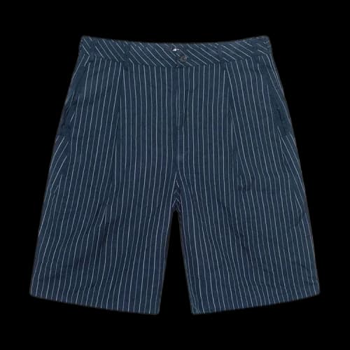 Stussy Wrinkled Stripe Volume Pleated Short Navy
