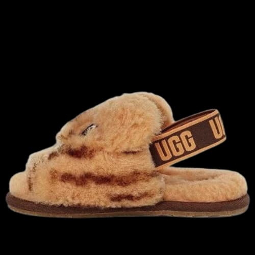 (TD) UGG Fluff Yeah Slide Tiger Stuffie 'Daisy Dark Earth'