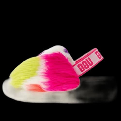 UGG Fluff Yeah Party Spots Slipper 'White' (Women's)