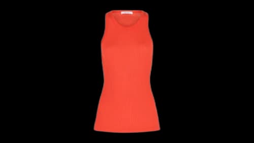 Ferragamo Women's Ribbed Tank Top Red