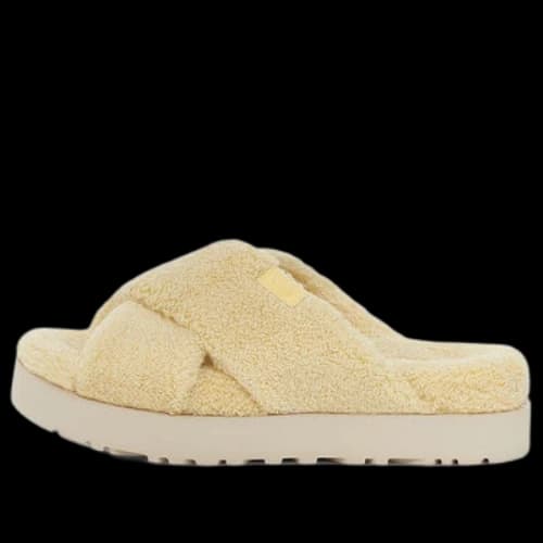 UGG Fluff Sugar Terry Cross Slide 'Yellow' (Women's)