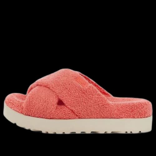UGG Fuzz Sugar Terry Cross Slide 'Pink' (Women's)