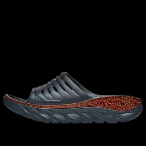 HOKA ONE ONE Ora Recovery Slide 'Blue Graphite Persimmon Orange'