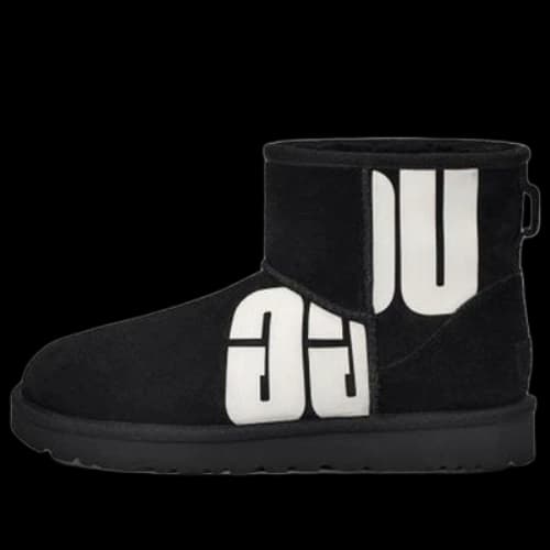 UGG Mini Broken Logo Boot 'Black White' (Women's)