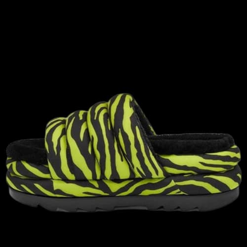 UGG Platform Maxi Slide 'Zebra Print Lime' (Women's)